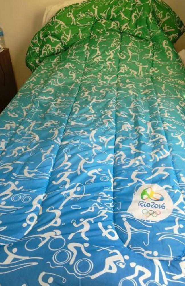 This photo was posted with ironic caption: ‘Olympian bed’. Picture: Belarus Olympic Committee