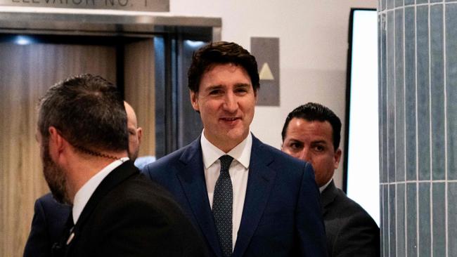 Justin Trudeau exits the Delta Hotels by Marriott West Palm Beach ahead of a meeting with US president-elect Donald Trump. Picture: Brandon Bell / Getty Images via AFP