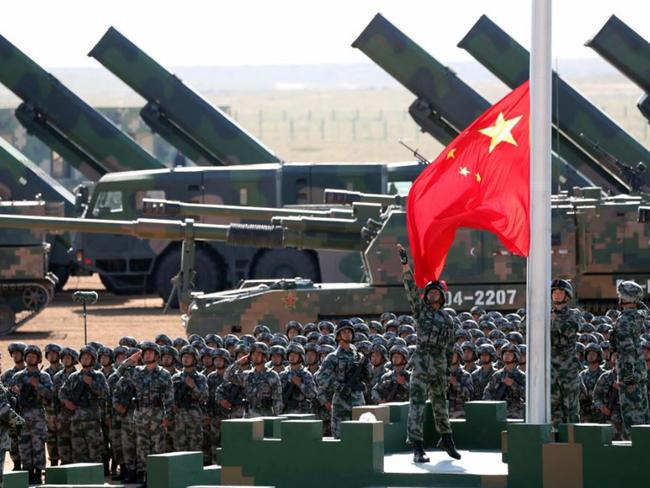 Beijing shows its military might during a parade to mark the founding of the People Liberation Army earlier this year. Picture: Pang Xinglei/Xinhua/AP