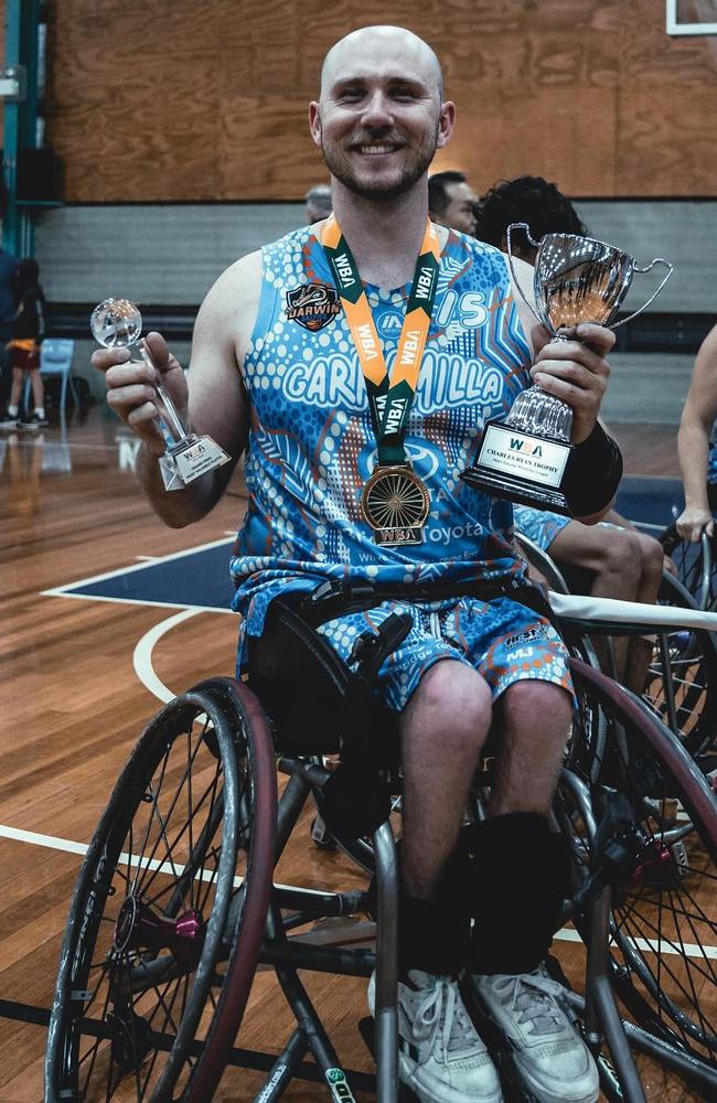 Tom O'Neill-Thorne was named player of the finals series after leading the Darwin Salties to back-to-back championships.