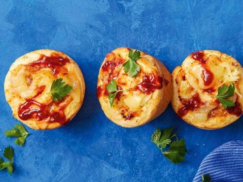 Back to school lunches: Barbecue chicken and pineapple pizza scrolls.