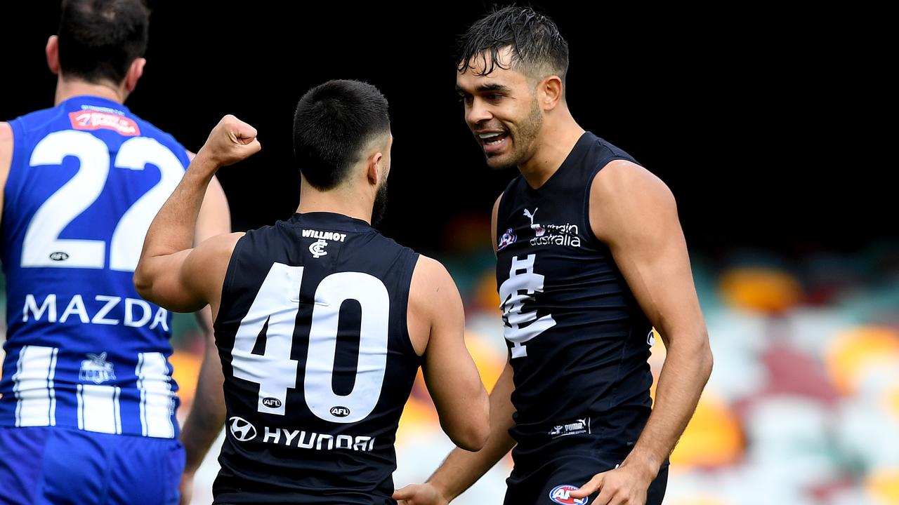 Carlton found a way to win over North Melbourne. (Photo by Bradley Kanaris/Getty Images)