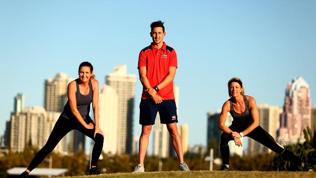 Personal Trainer Jack Smith from Vision Personal Training Southport trains at the Broadwater Parklands. Photo: Kit Wise