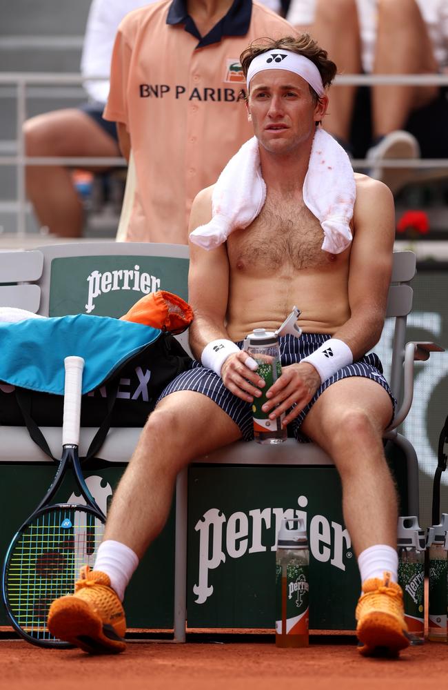 Casper Ruud has still never won a set against Djokovic. (Photo by Julian Finney/Getty Images)