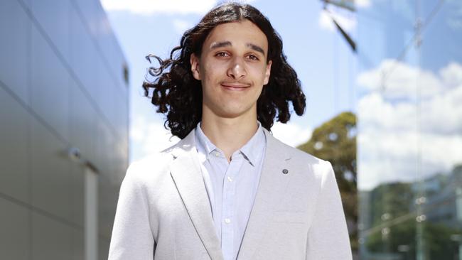 Zayn Boulad from Alpha Omega Senior College achieved top marks in every single one of his subjects for the 2022 HSC. Picture: Tim Hunter