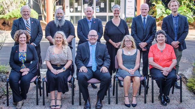 Lismore City Council:Back Row L-R: Peter Colby, Big Rob, Andrew Bing, Vanessa Ekins, Andrew Gordon, Adam Guise Front Row L-R: Elly Bird, Jeri Hall, Steve Krieg, Electra Jensen, Darlene Cook