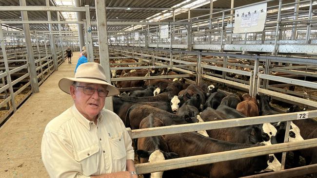 David Hocking from Hocking Mulwood at Mullengandra brought his black baldy weaners in early thanks to the tough season, and was paid $1260 for the tops or 375c/kg at the Wodonga store cattle sale. The lighter pen, at 280kg, returned 429c/kg liveweight.