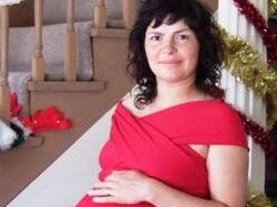 Caroline Lovell, 36, from Watsonia, taken at Christmas 2011, just 29 days before she died following a botched home birth with her second child in January 2012. Two midwives Gaye Demanuele and Melody Bourne have been charged with negligent manslaughter over her death. Picture: Supplied