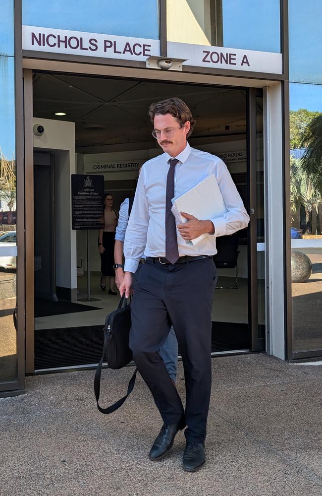 NT Health legal representative Michael McCarthy leaving Darwin Local Court following the coronial investigation into the death of 66-year-old Judy Smart following a routine knee surgery at Royal Darwin Hospital Director. Picture: Zizi Averill