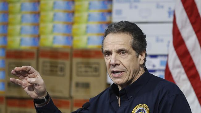 Andrew Cuomo tells it how it is to millions cooped up in New York city and the state. Picture: AP