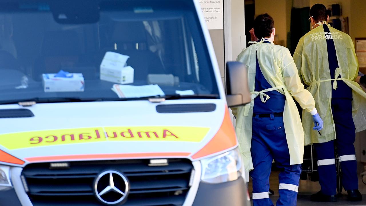 Frontline emergency workers at St Vincent Hospital in Sydney. Picture: Jeremy Piper