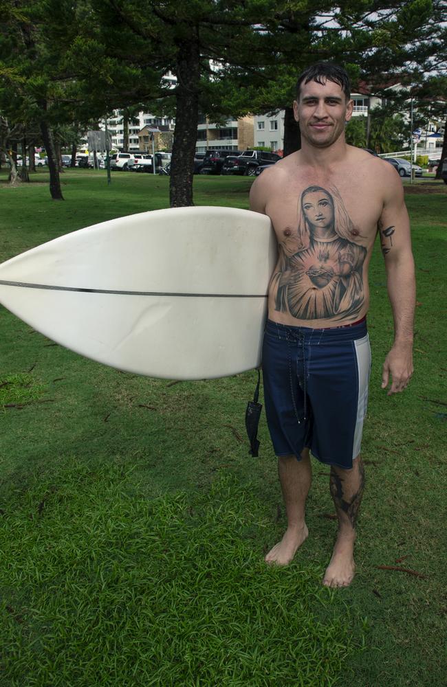 Nathan Pulu at the Gold Coast Pro, Burleigh Heads. Picture: Glenn Campbell