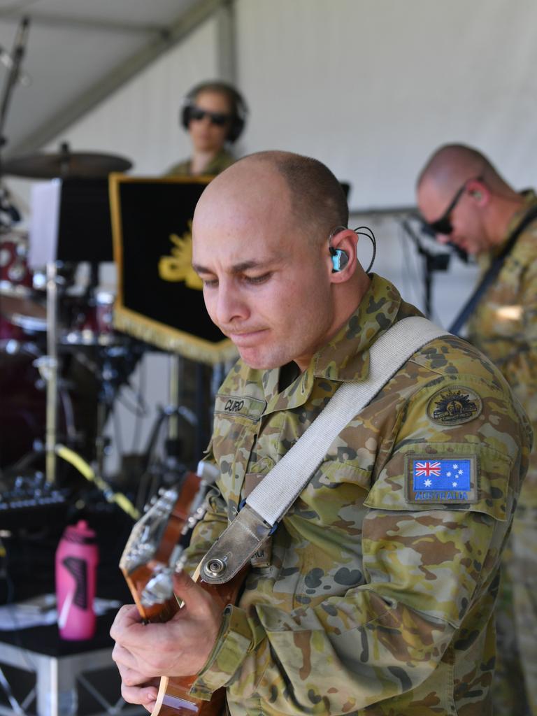 Legacy Centenary Torch Relay and community day at Jezzine Barracks. Members of 1RAR Band perform. Picture: Evan Morgan