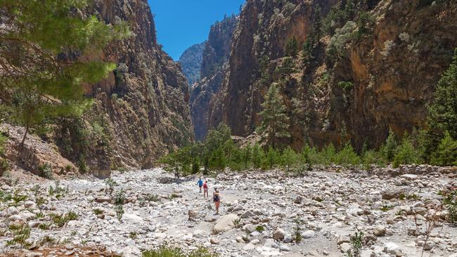 The rocky trail through Samarian Gorge.