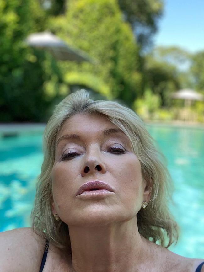 Stewart won praise for this sultry selfie taken from her pool in 2020.