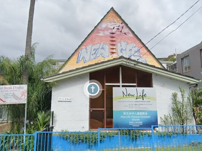 The existing church on the site of a combined redevelopment in Fisher Rd, Dee Why. Picture: Google maps