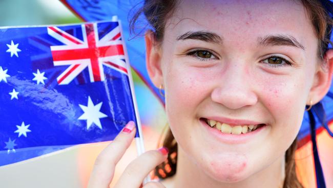 The Australia Day fun run in Townsville has been cancelled this year. Pictured is Hailee Huston at the fun run in 2016. Picture: Zak Simmonds