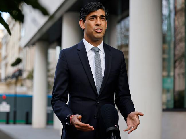 British Chancellor of the Exchequer Rishi Sunak. Picture: AFP