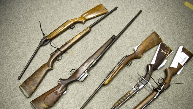 Guy Mitchell has been charged over a stockpile of weapons and ammunition.