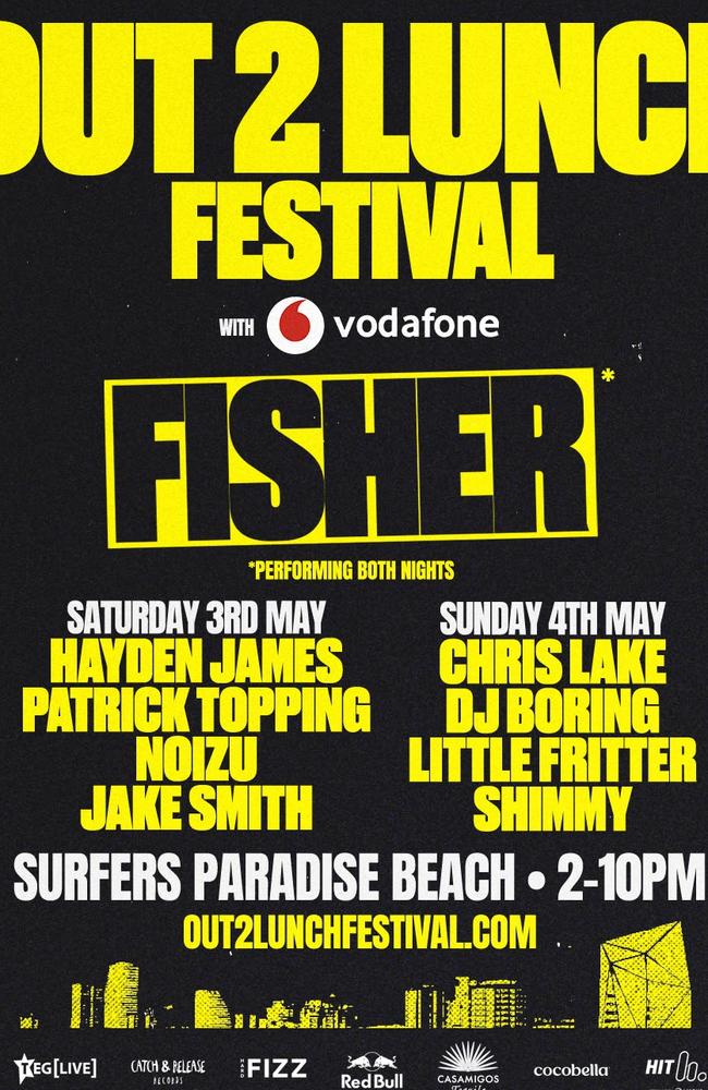 DJ Fisher announces the return of his Out 2 Lunch festival. Photo: Supplied