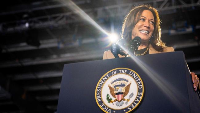 Vice President Kamala Harris speaks at a campaign rally in Arizona. Picture: Getty Images