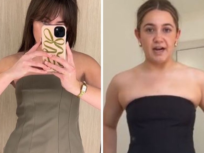 Customers have claimed Target has done a version of Kookair's $120 top. Picture: TikTok/@taylah.hotham