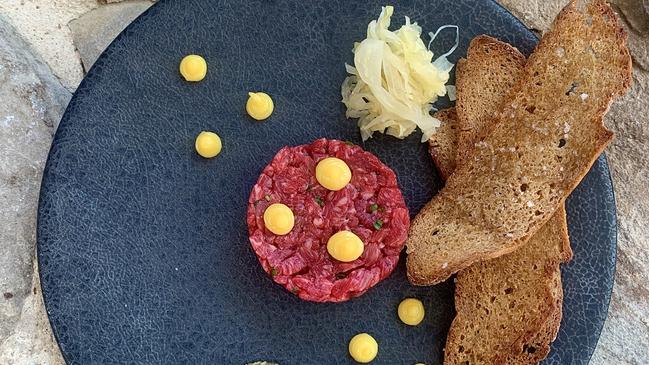 Beef tartare from Leonards Mill in Second Valley.