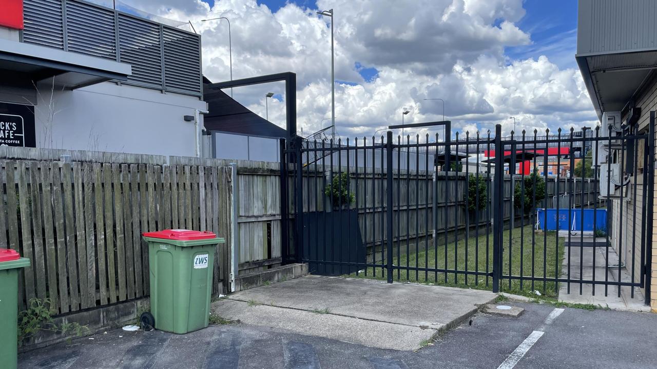 The area behind Potter’s House Church, Goodna, where a dead body was found on February 19, 2024. Picture: Nicola McNamara