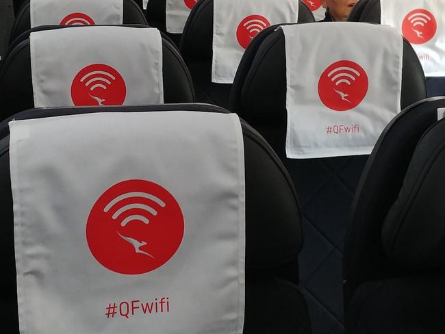 Qantas WiFi to the ground test flight