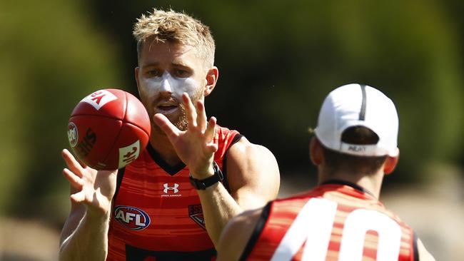 Dyson Heppell will captain Essendon for a fifth season and says there is no culture issue at the club. Picture: Daniel Pockett/Getty Images