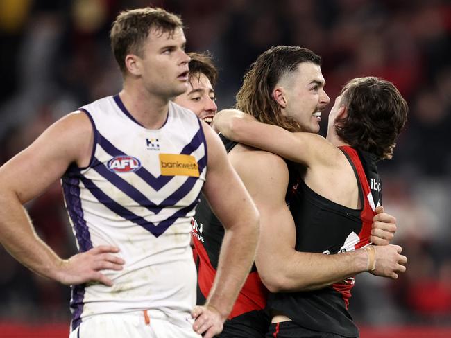 The Dockers and Bombers played out a classic late in 2024. Picture: Martin Keep/AFL Photos/via Getty Images