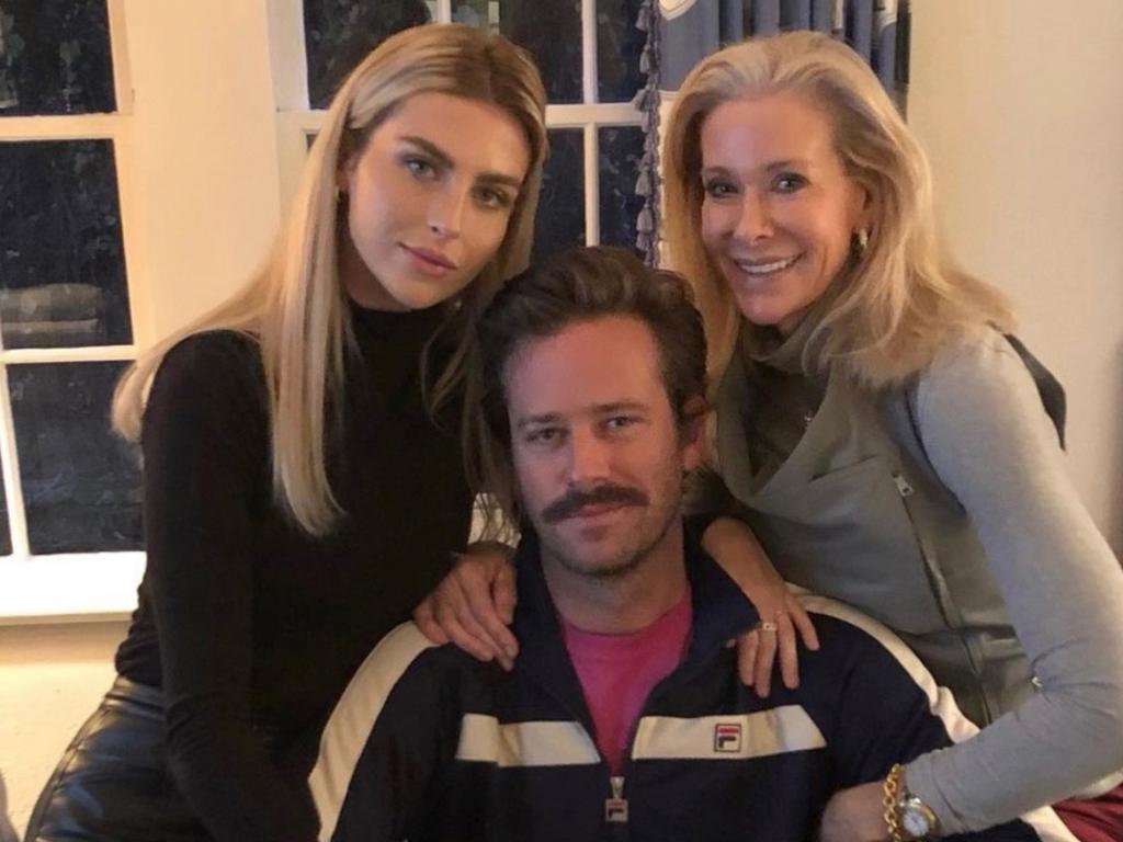 Paige with Armie Hammer and his mother. Picture: Splash News/Media Mode