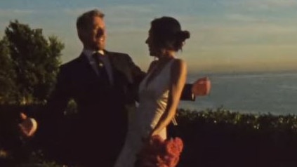 The couple were married in a romantic ceremony overlooking the ocean. Picture: Instagram