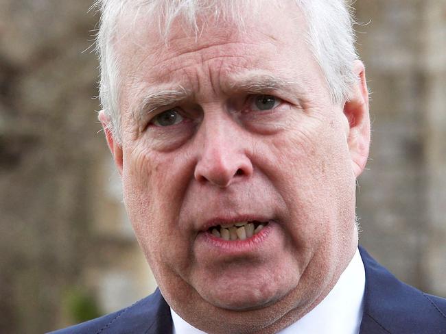 (FILES) In this file photo taken on April 11, 2021 Britain's Prince Andrew, Duke of York, speaks during a television interview outside the Royal Chapel of All Saints in Windsor two days after the death of his father Britain's Prince Philip, Duke of Edinburgh. - A sexual assault lawsuit brought against Britain's Prince Andrew is expected to go to trial before a New York jury towards the end of next year, a US judge said November 3, 2021. (Photo by Steve Parsons / POOL / AFP)