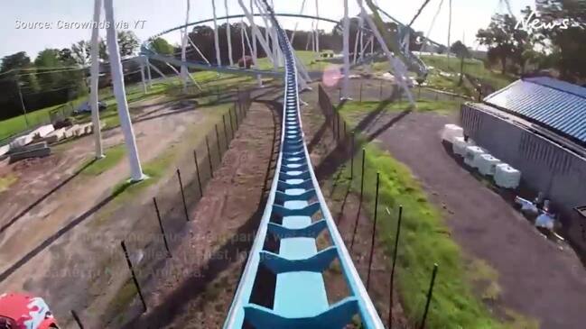 Footage shows huge crack in roller coaster | news.com.au — Australia’s ...