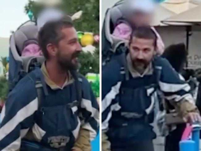 Shia LaBeouf with his one-year-old daughter, Isabel. Picture: