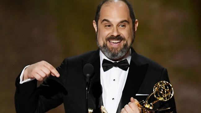 The Last of Us co-creator Craig Mazin accepting an Emmy for Outstanding Writing for a Limited Series (for his work on Chernobyl). Picture: Kevin Winter/Getty Images