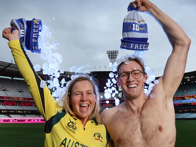 Freezing The G for MND. Australian cricket player Meg Lanning and champion swimmer Mack Horton will be taking part in Freezing The G.                   Picture: David Caird