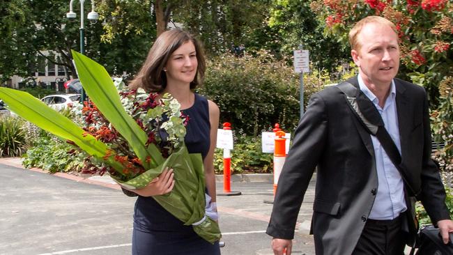 Former Greens leader Greg Barber and Ellen Sandell. Picture: Mark Dadswell