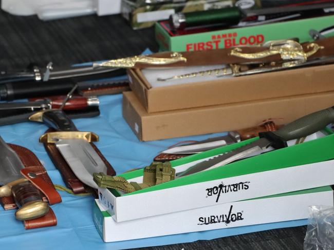 More than 400 weapons were seized. Picture: Police media