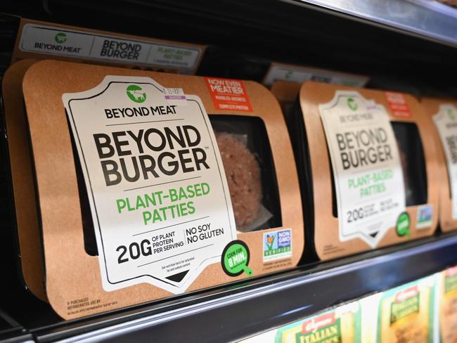 New types of vegetarian “meats” are being stocked in supermarkets. Picture: AFP