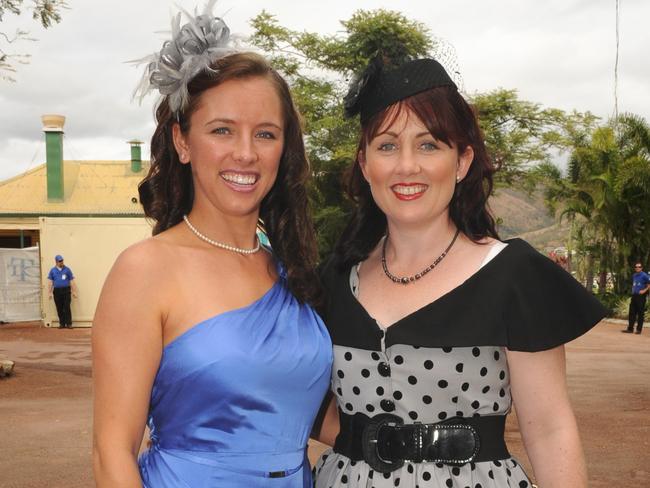 Natasha Coughlan and Melissa Cattle at the 2011Townsville Ladies Day Races held at the Cluden Race Track