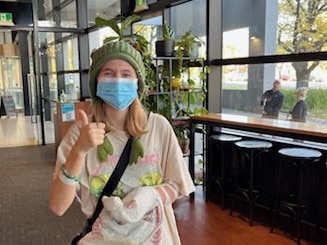 Liana has not let her hand injury slow her down. Picture: Supplied.