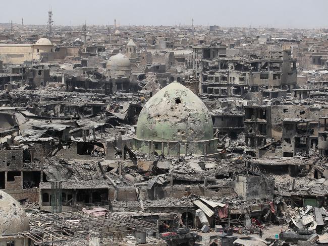 Parts of Mosul’s Old City were literally flattened during the offensive against holed up jihadists of the Islamic State group. Picture: Ahmad Al-Rubaye/AFP