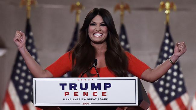 Kimberly Guilfoyle speaks during the first day of the Republican convention. Picture: Olivier Douliery/AFP