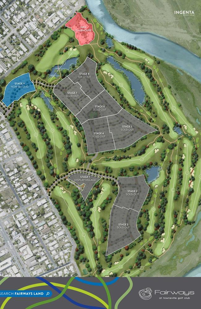 The ninth and final stage of Fairways Estate is on sale at the Townsville Golf Club. Picture: Ingenta.