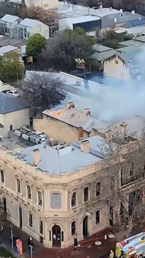 Blaze erupts at iconic Adelaide hotel