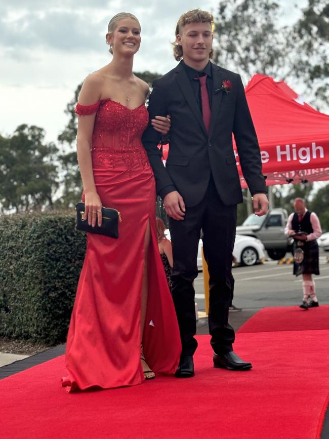 Students from Urangan State High School arrive at their formal.