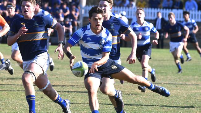 Trezman Banjo playing for the Firsts. He is also a top class long jumper. (AAP image, John Gass)