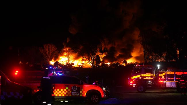 Grafton scrapyard blaze. Picture: Jackson Whitney